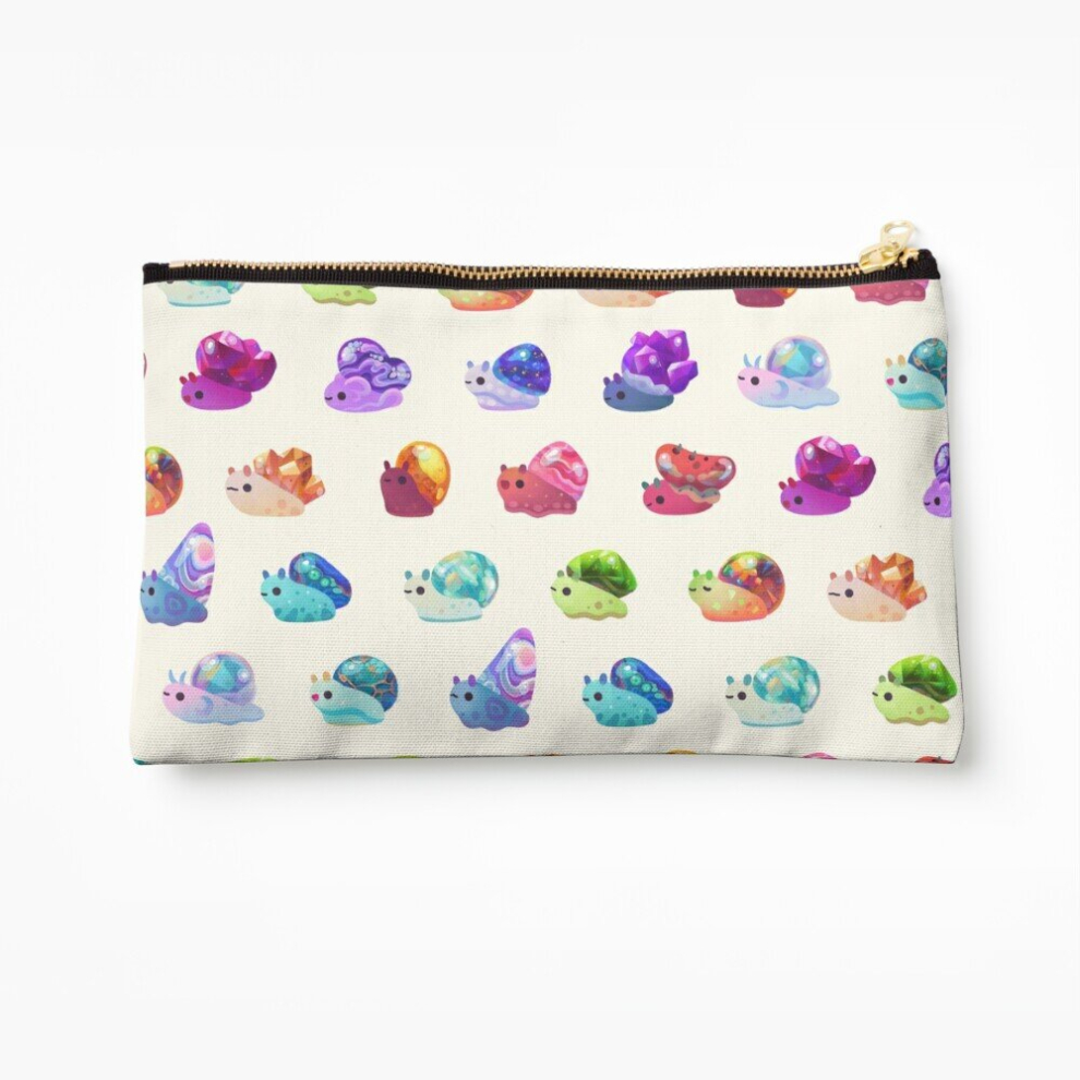 Whibos Makeup Bag Jewel Snail - Pastel Cosmetic Organizer Tyvek Paper Bags Zipper Pouch