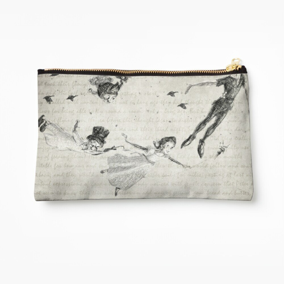 Whibos Makeup Bag Peter Pan Quote Cosmetic Organizer Tyvek Paper Bags Zipper Pouch