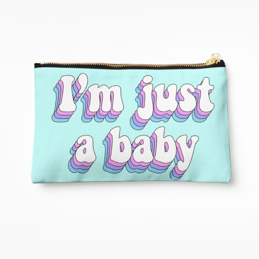 Whibos Makeup Bag Im Just A Baby Cosmetic Organizer Tyvek Paper Bags Zipper Pouch