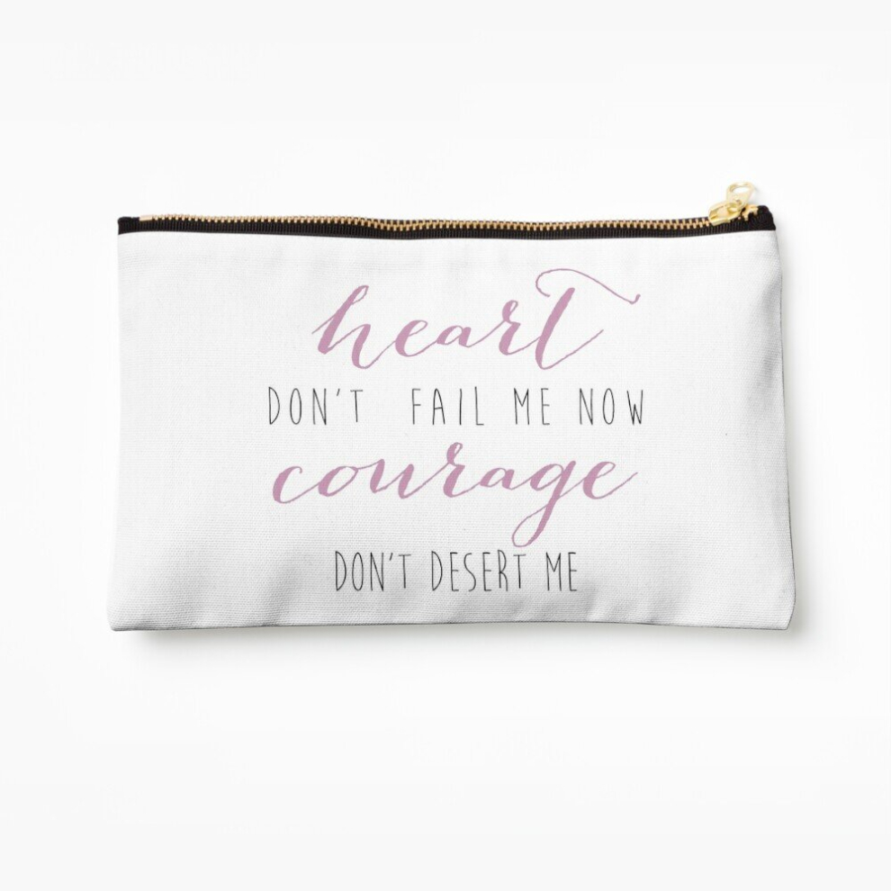 Whibos Makeup Bag Heart Don't Fail Me Now Cosmetic Organizer Tyvek Paper Bags Zipper Pouch
