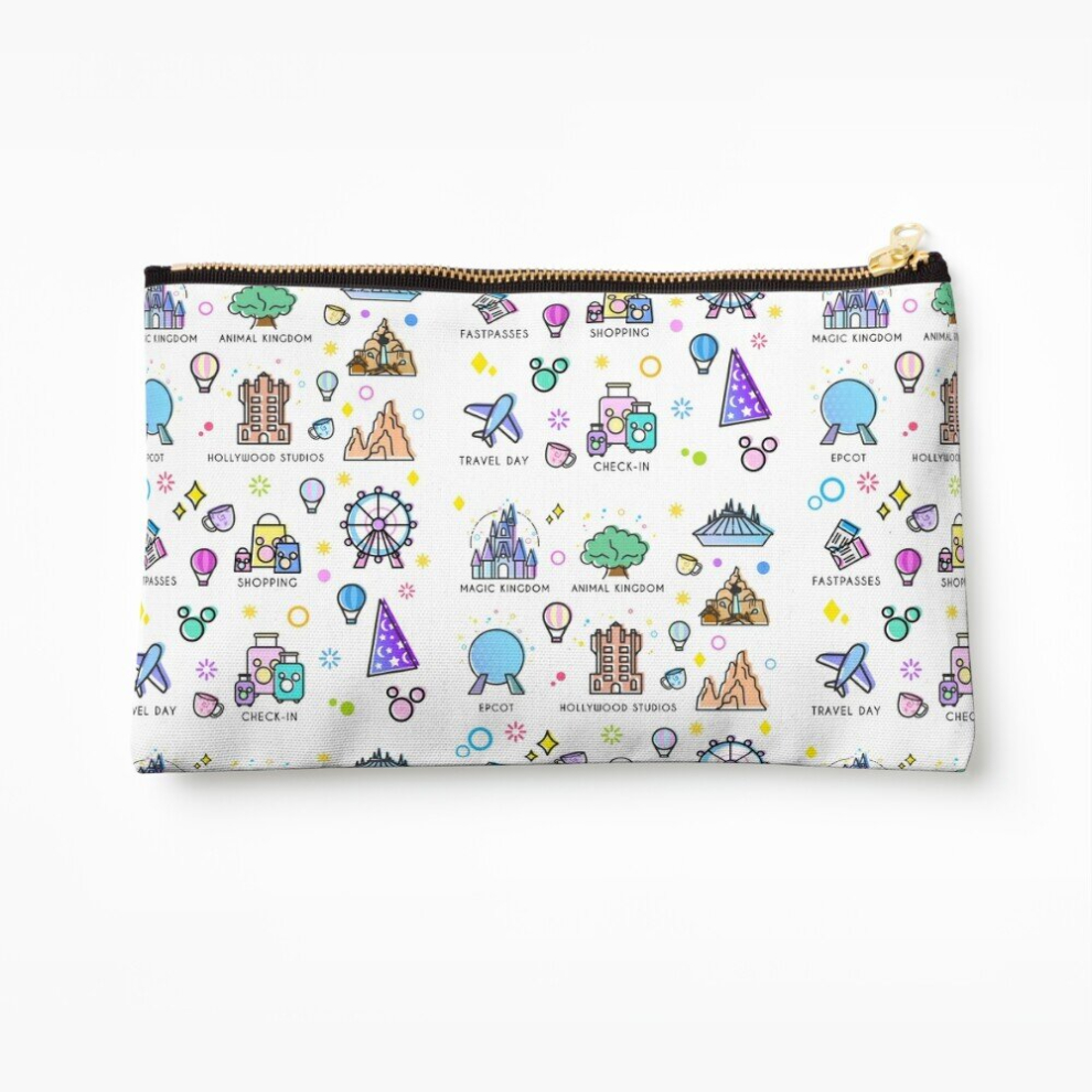 Whibos Makeup Bag Meet Me At My Happy Place Pattern Cosmetic Organizer Tyvek Paper Bags Zipper Pouch