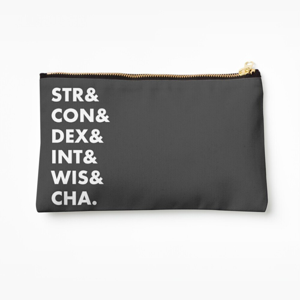 Whibos Makeup Bag Dungeons Dragons Abilities Cosmetic Organizer Tyvek Paper Bags Zipper Pouch