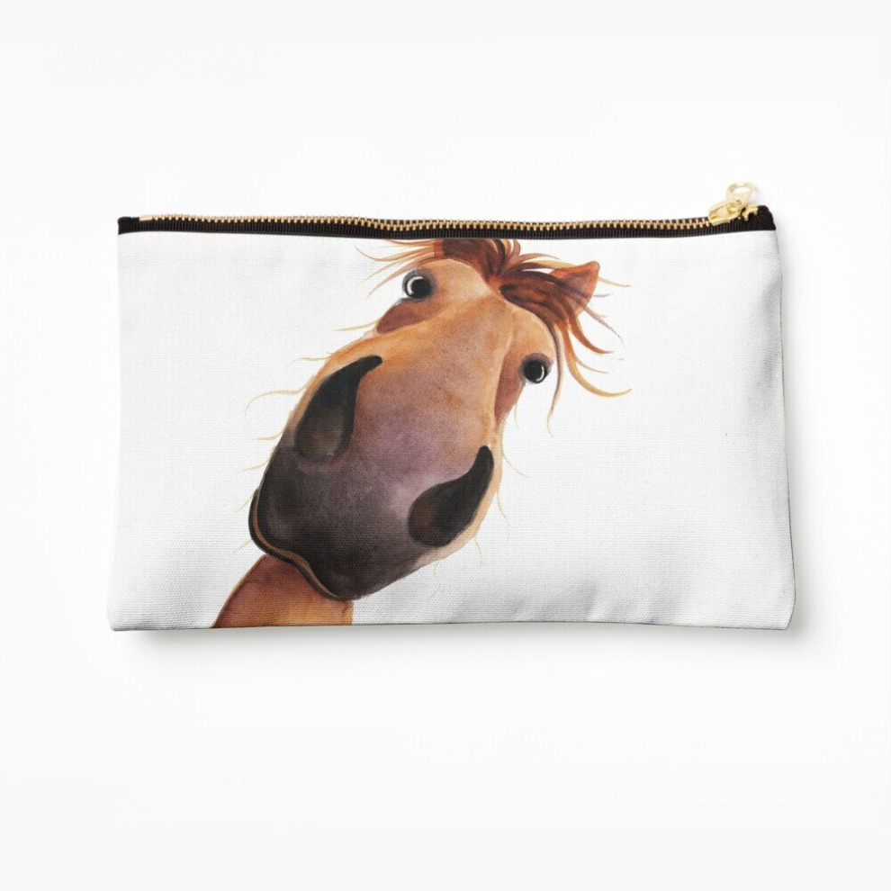 Whibos Makeup Bag Horse Print 'Mad Max' Cosmetic Organizer Tyvek Paper Bags Zipper Pouch