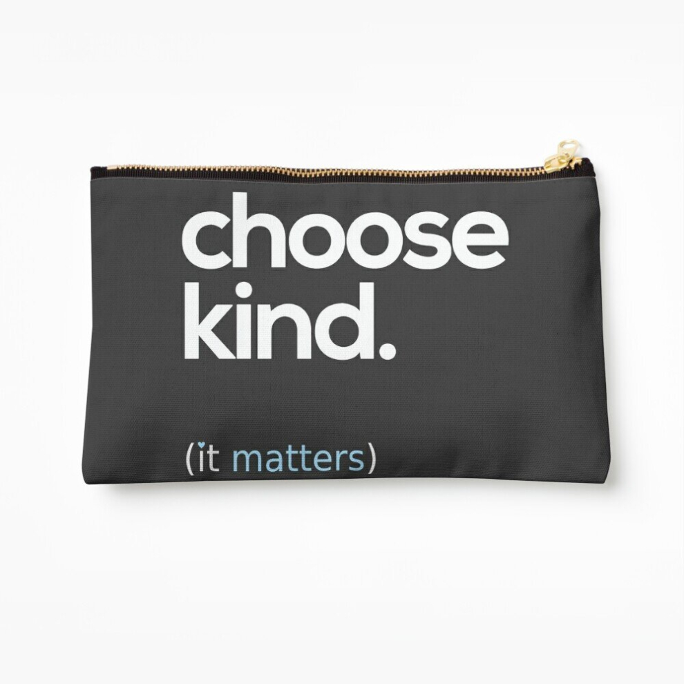 Whibos Makeup Bag Choose Kind, Kindness Matters Cosmetic Organizer Tyvek Paper Bags Zipper Pouch