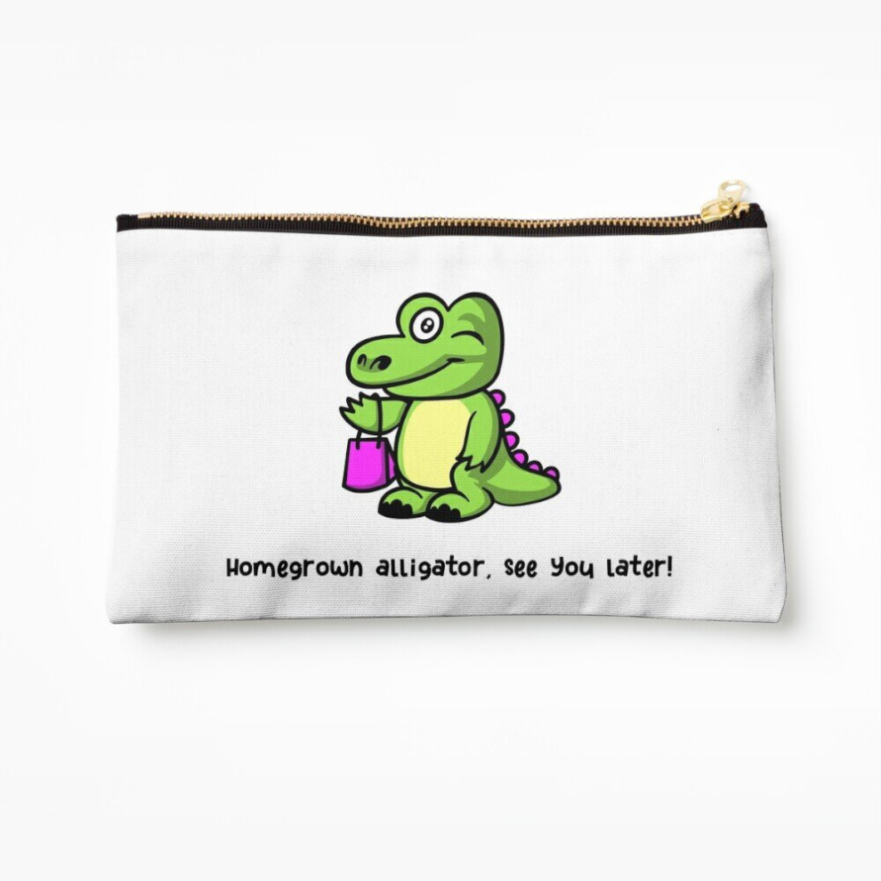 Whibos Makeup Bag Homegrown Alligator, See You Later - Shotgun - George Ezra Cosmetic Organizer Tyvek Paper Bags Zipper Pouch