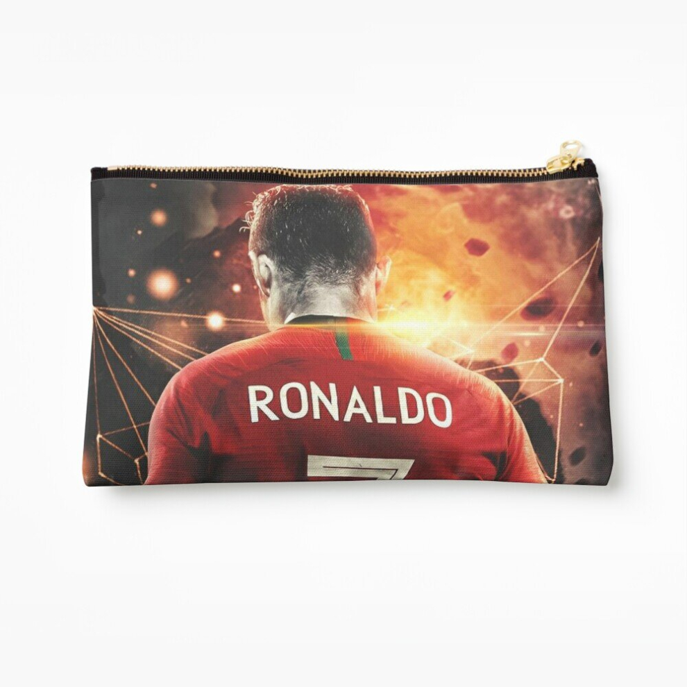 Whibos Makeup Bag Cristiano Ronaldo Art Cosmetic Organizer Tyvek Paper Bags Zipper Pouch