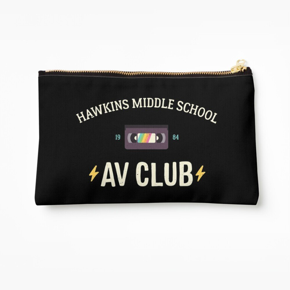 Whibos Makeup Bag Hawkins Av Club - Stranger Things Cosmetic Organizer Tyvek Paper Bags Zipper Pouch