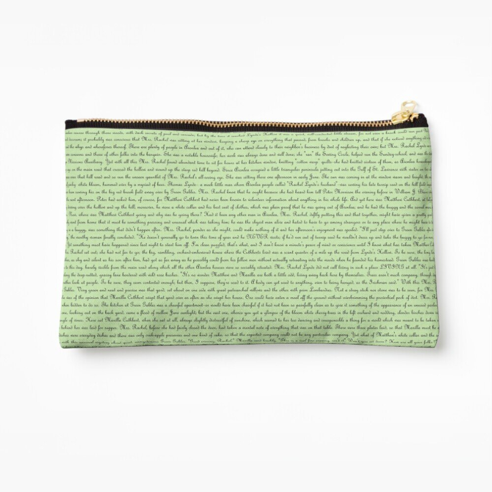 Whibos Green Makeup Bag Anne Of Gables Text Cosmetic Organizer Tyvek Paper Bags Zipper Pouch