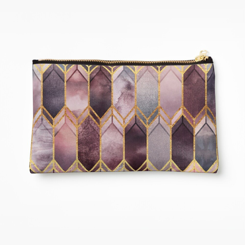 Whibos Makeup Bag Dreamy Stained Glass 1 Cosmetic Organizer Tyvek Paper Bags Zipper Pouch