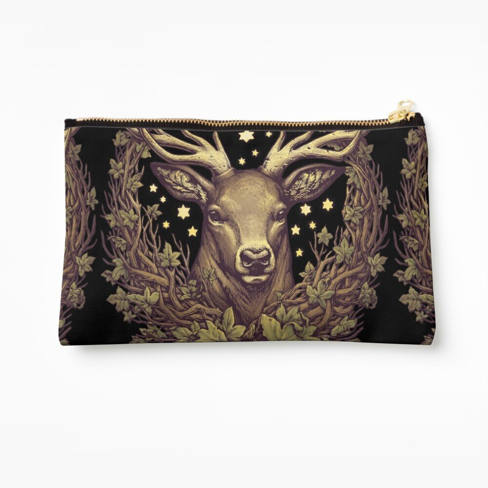 Whibos Makeup Bag Cernunnos Stag Cosmetic Organizer Tyvek Paper Bags Zipper Pouch