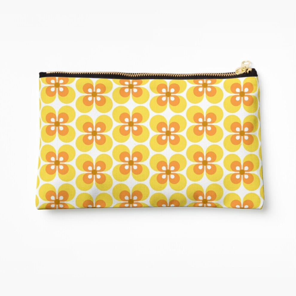Whibos Makeup Bag 70S Harvest Pattern 4 Cosmetic Organizer Tyvek Paper Bags Zipper Pouch