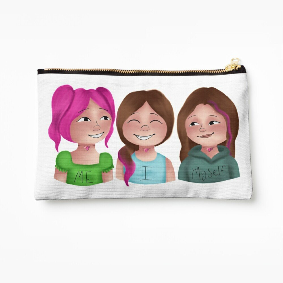 Whibos Makeup Bag Me, Myself, And I Cosmetic Organizer Tyvek Paper Bags Zipper Pouch