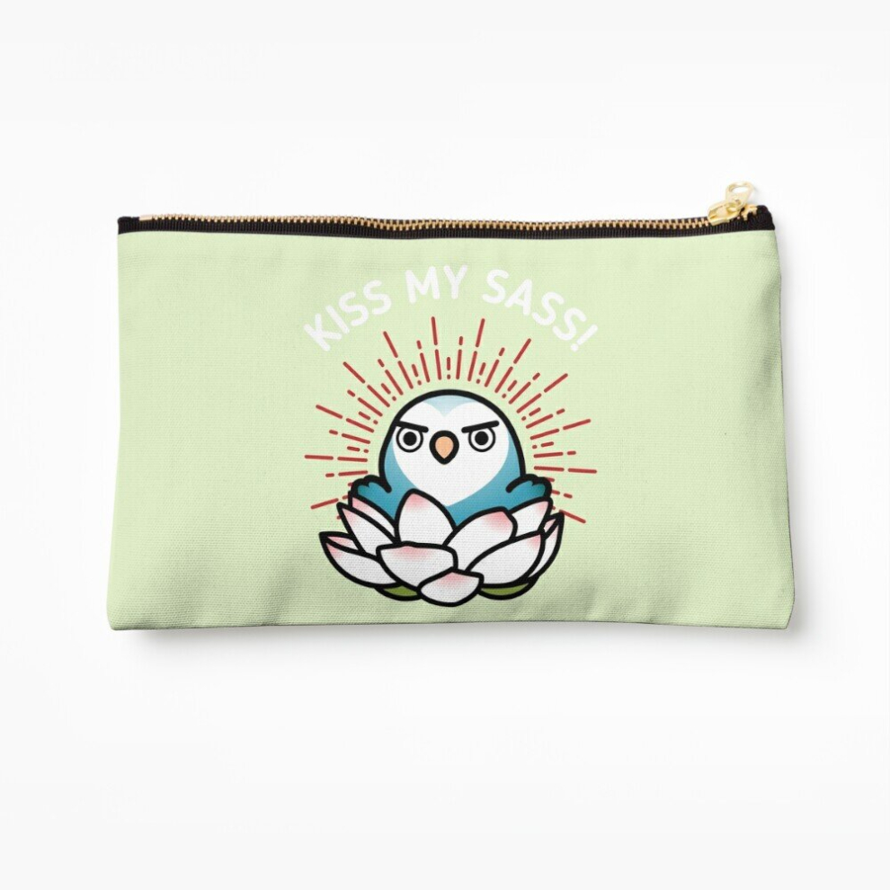 Whibos Makeup Bag Kiss My Sass! - Hilda The Sassy Lovebird Cosmetic Organizer Tyvek Paper Bags Zipper Pouch