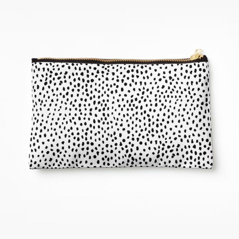 Whibos Makeup Bag Dalmatian Cosmetic Organizer Tyvek Paper Bags Zipper Pouch
