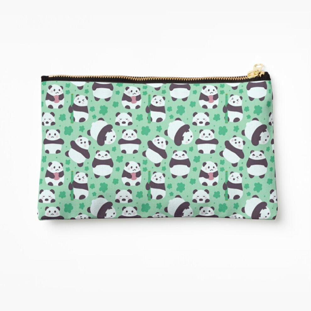 Whibos Makeup Bag Cute Panda Pattern Cosmetic Organizer Tyvek Paper Bags Zipper Pouch