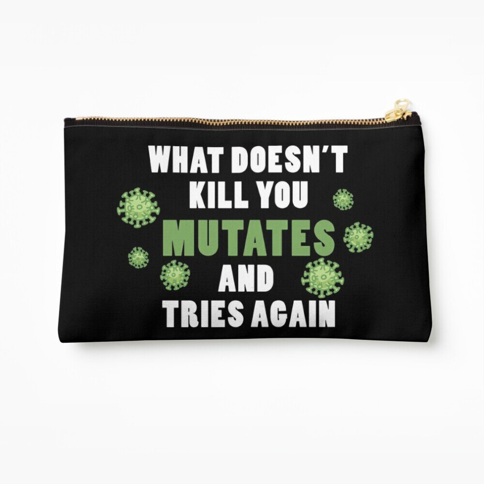 Whibos Makeup Bag What Doesn't Kill You Mutates And Tries Again Cosmetic Organizer Tyvek Paper Bags Zipper Pouch