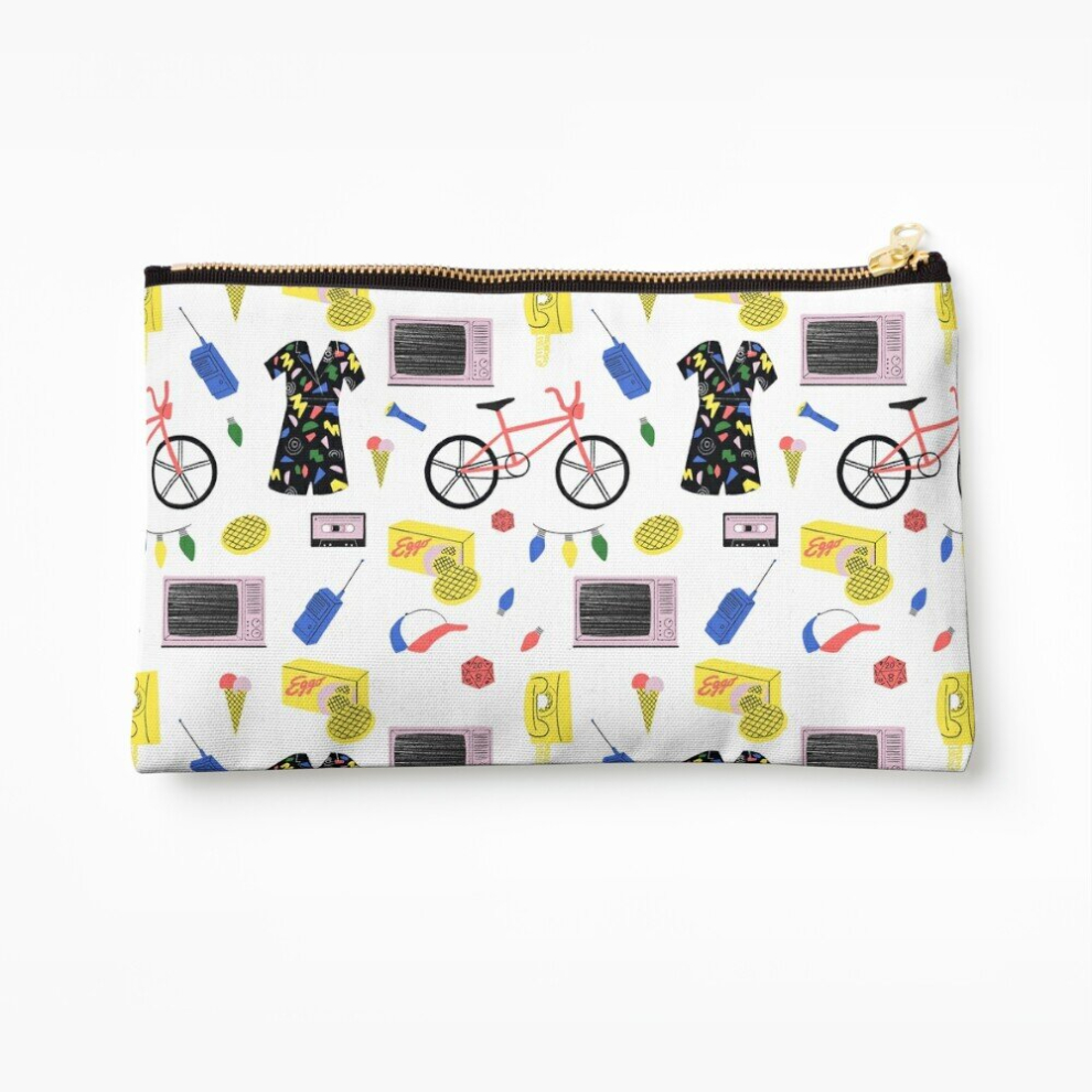 Whibos Makeup Bag Stranger Things Pattern Cosmetic Organizer Tyvek Paper Bags Zipper Pouch