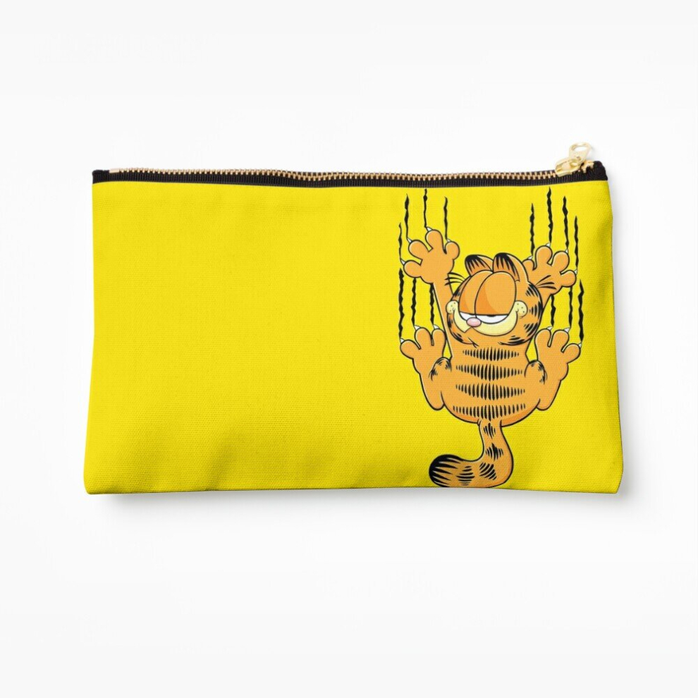 Whibos Makeup Bag Garfield The Cat Scratching Down Cosmetic Organizer Tyvek Paper Bags Zipper Pouch