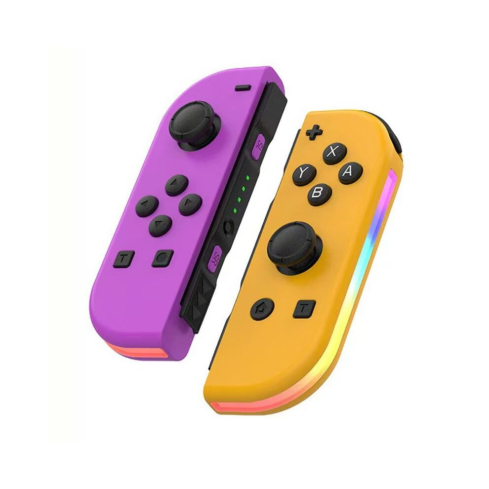 (Purple Orange) Wireless Controller For Nintendo Switch, OLED, Lite Gamepad Joystick (L/R) With RGB Right