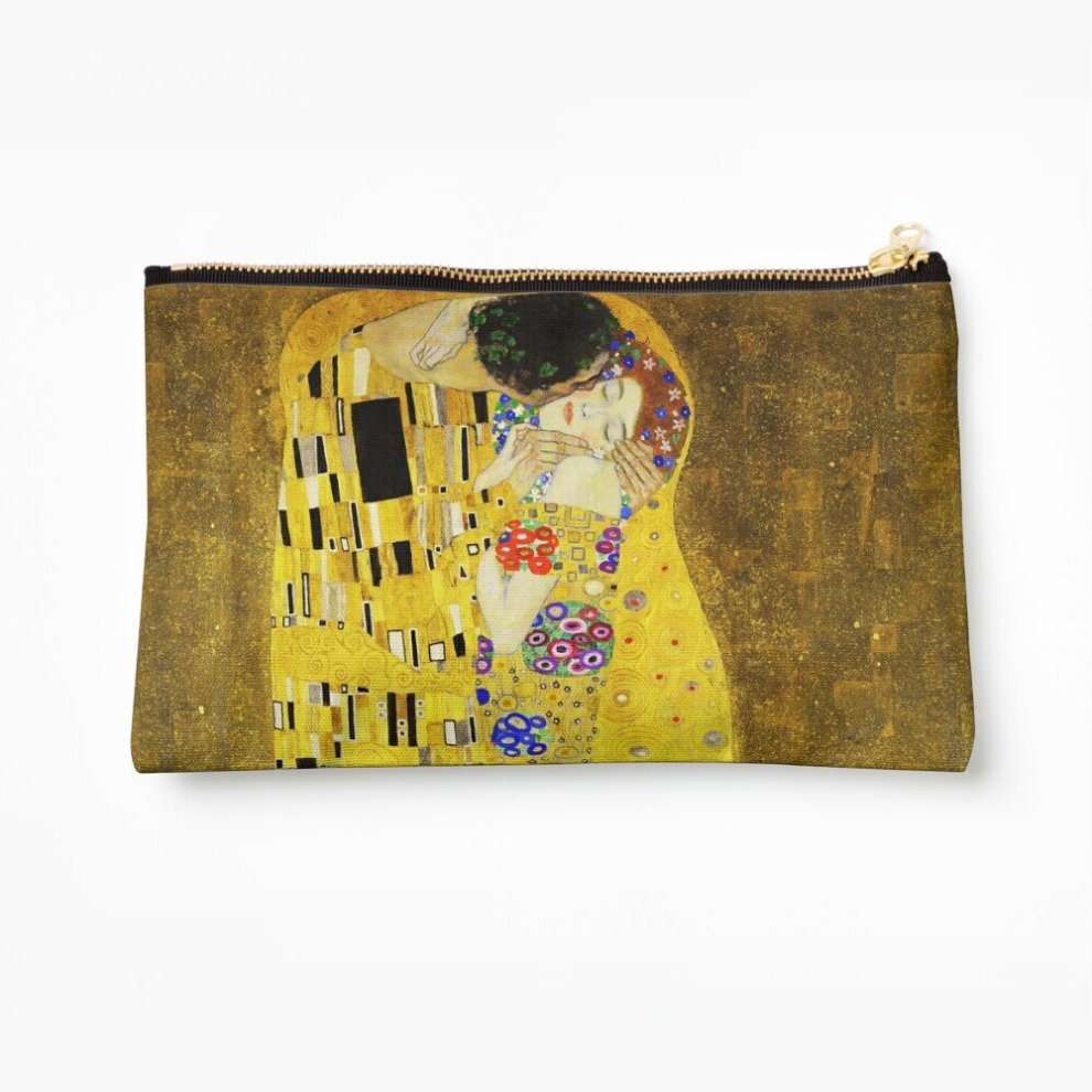 Whibos Makeup Bag Klimt The Kiss Cosmetic Organizer Tyvek Paper Bags Zipper Pouch