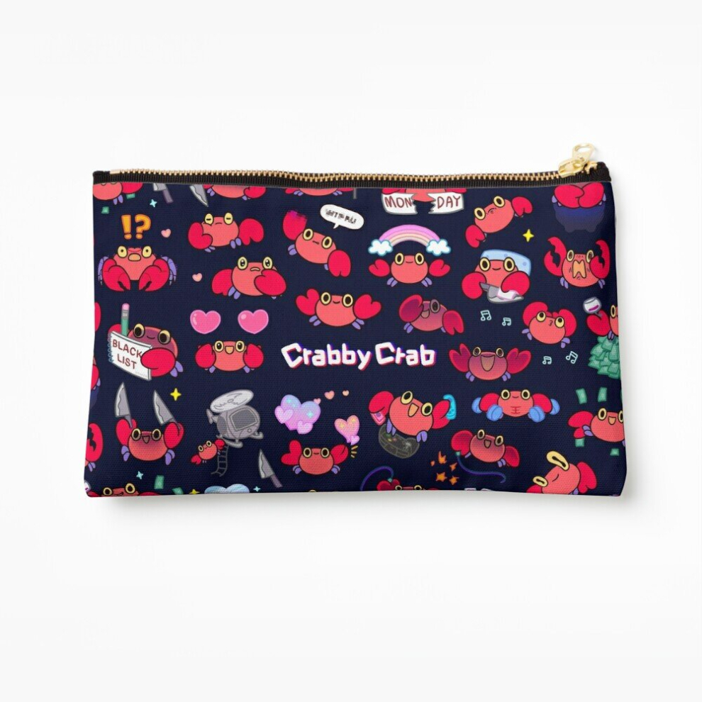Whibos Makeup Bag Crabby Crab - Pattern Cosmetic Organizer Tyvek Paper Bags Zipper Pouch