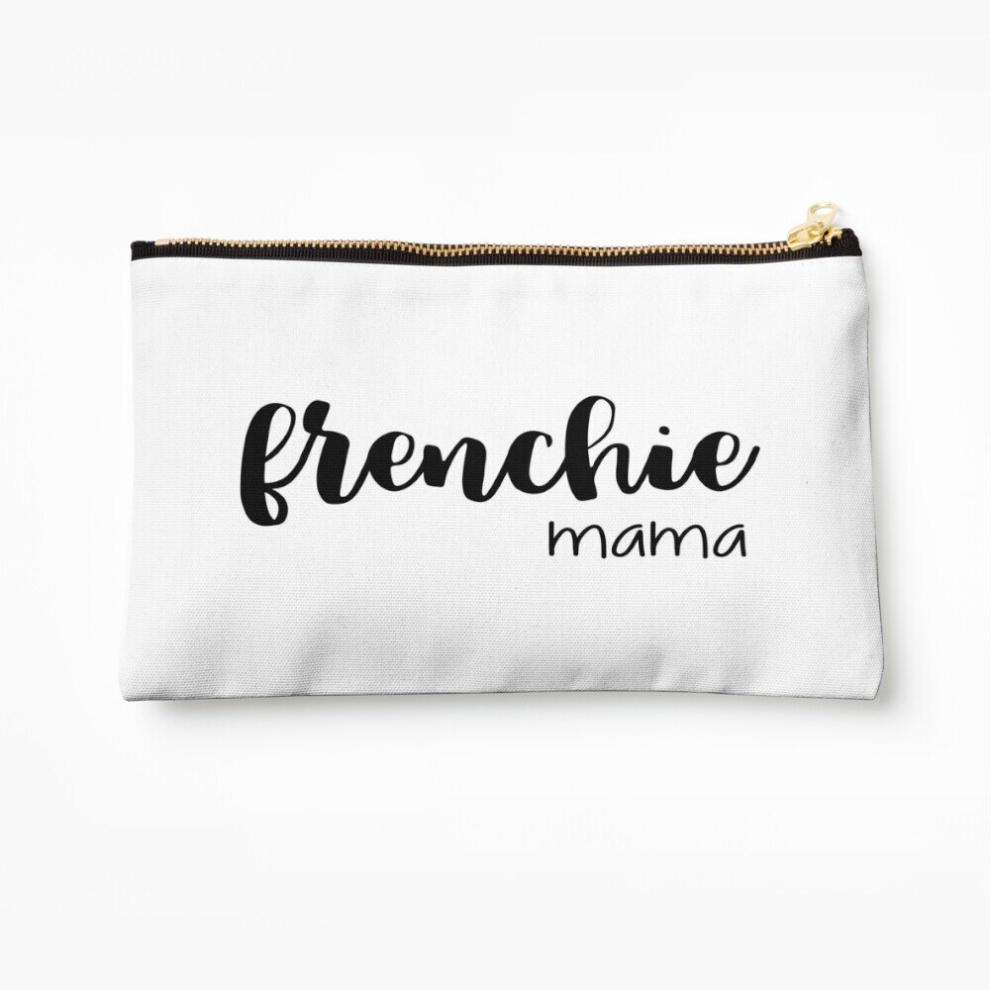 Whibos Makeup Bag Frenchie Mama Cosmetic Organizer Tyvek Paper Bags Zipper Pouch