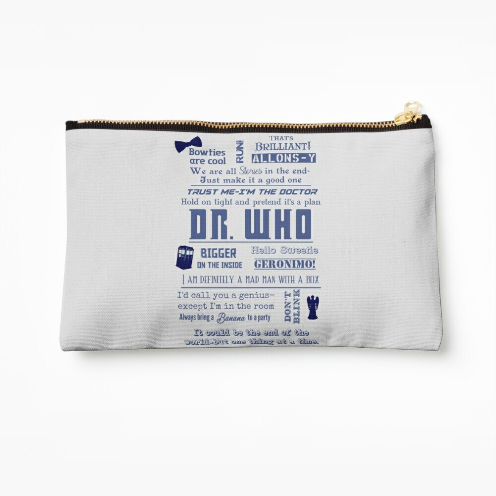 Whibos Makeup Bag Dr. Who Quotes Ii Cosmetic Organizer Tyvek Paper Bags Zipper Pouch