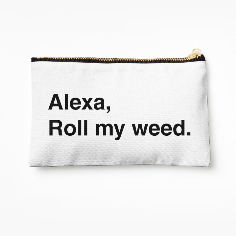 Whibos Makeup Bag Alexa Weed Cosmetic Organizer Tyvek Paper Bags Zipper Pouch