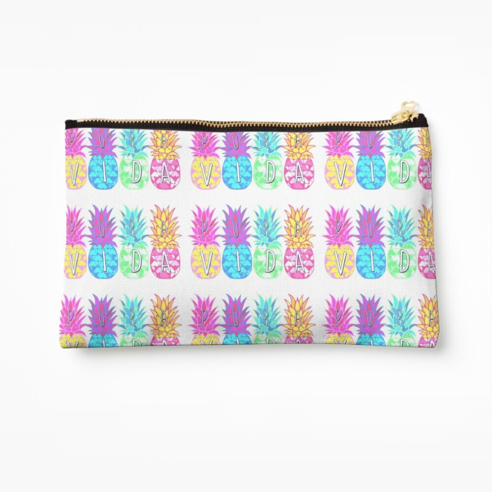 Whibos Makeup Bag Pura Vida Pineapple Cosmetic Organizer Tyvek Paper Bags Zipper Pouch