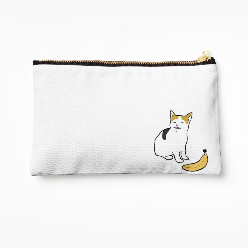 Whibos Makeup Bag Cat No Banana Cosmetic Organizer Tyvek Paper Bags Zipper Pouch