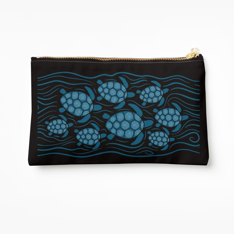 Whibos Makeup Bag Sea Turtle Pattern Cosmetic Organizer Tyvek Paper Bags Zipper Pouch