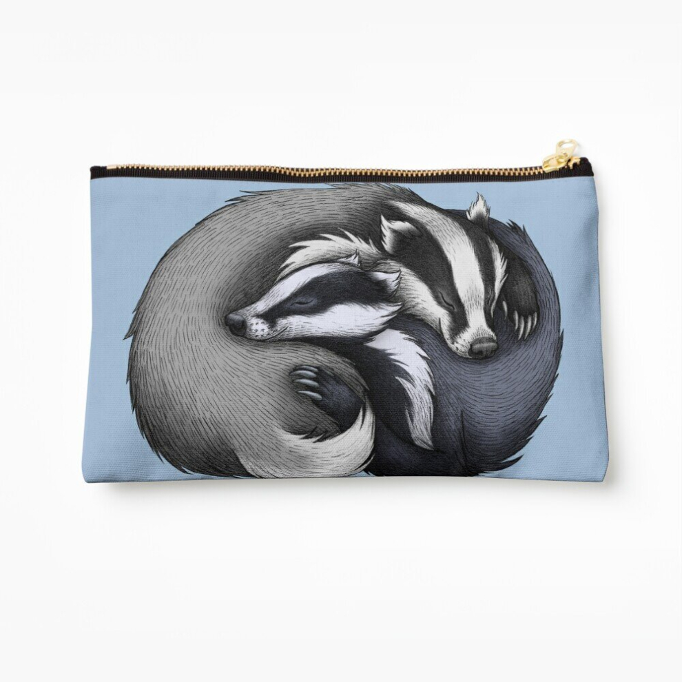 Whibos Makeup Bag Badger Couple Cosmetic Organizer Tyvek Paper Bags Zipper Pouch