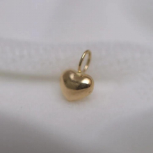 XF800 DIY G18k Big Hole Love Small Pendant DIY Element Drop Slip Three-dimensional Tail Heart Diy0031