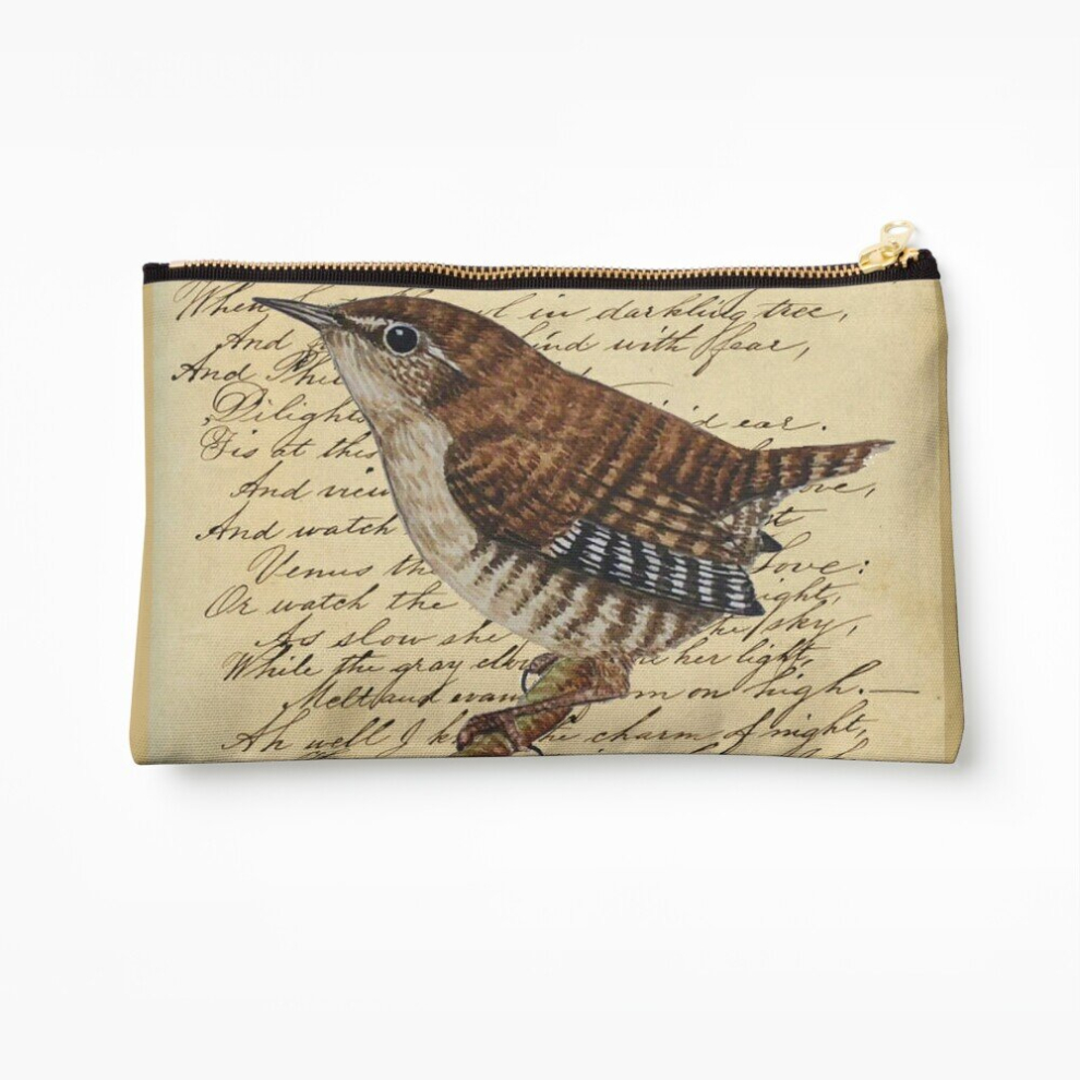 Whibos Makeup Bag Cute Little Jenny Wren! Cosmetic Organizer Tyvek Paper Bags Zipper Pouch