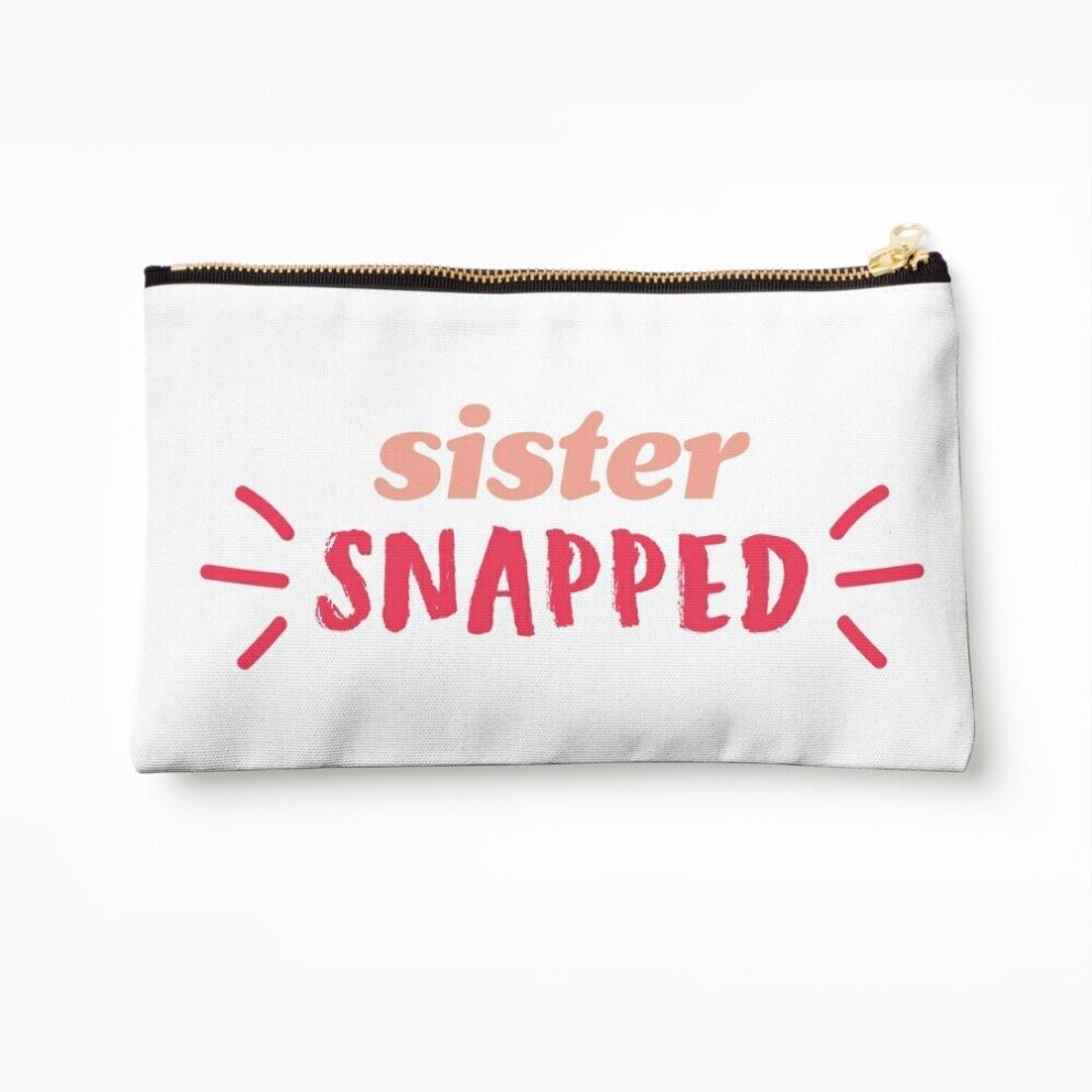 Whibos Makeup Bag Sister Snapped! Cosmetic Organizer Tyvek Paper Bags Zipper Pouch