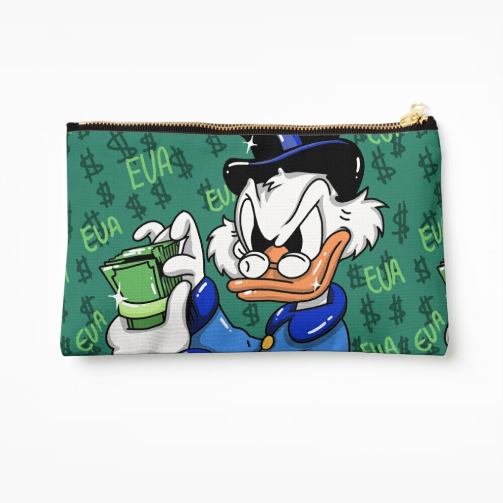 Whibos Makeup Bag Scrooge Mcduck And Money Eva Kiseleva Cosmetic Organizer Tyvek Paper Bags Zipper Pouch