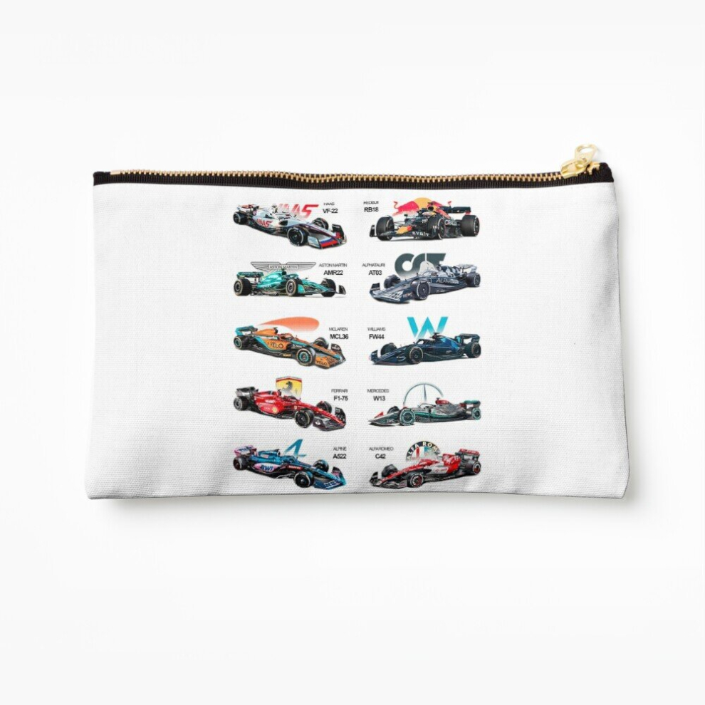 Whibos Makeup Bag F1 All Cars 2022 Cosmetic Organizer Tyvek Paper Bags Zipper Pouch