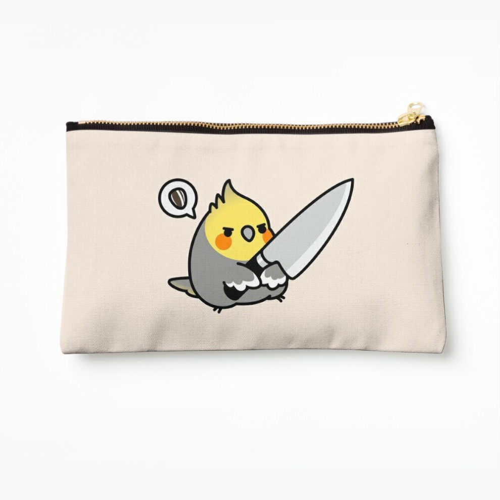 Whibos Makeup Bag Chubby Cockatiel Knife Cosmetic Organizer Tyvek Paper Bags Zipper Pouch