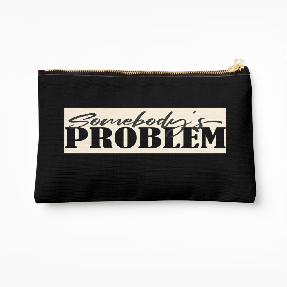 Whibos Makeup Bag Somebody's Problem, Country Song Lover Cosmetic Organizer Tyvek Paper Bags Zipper Pouch