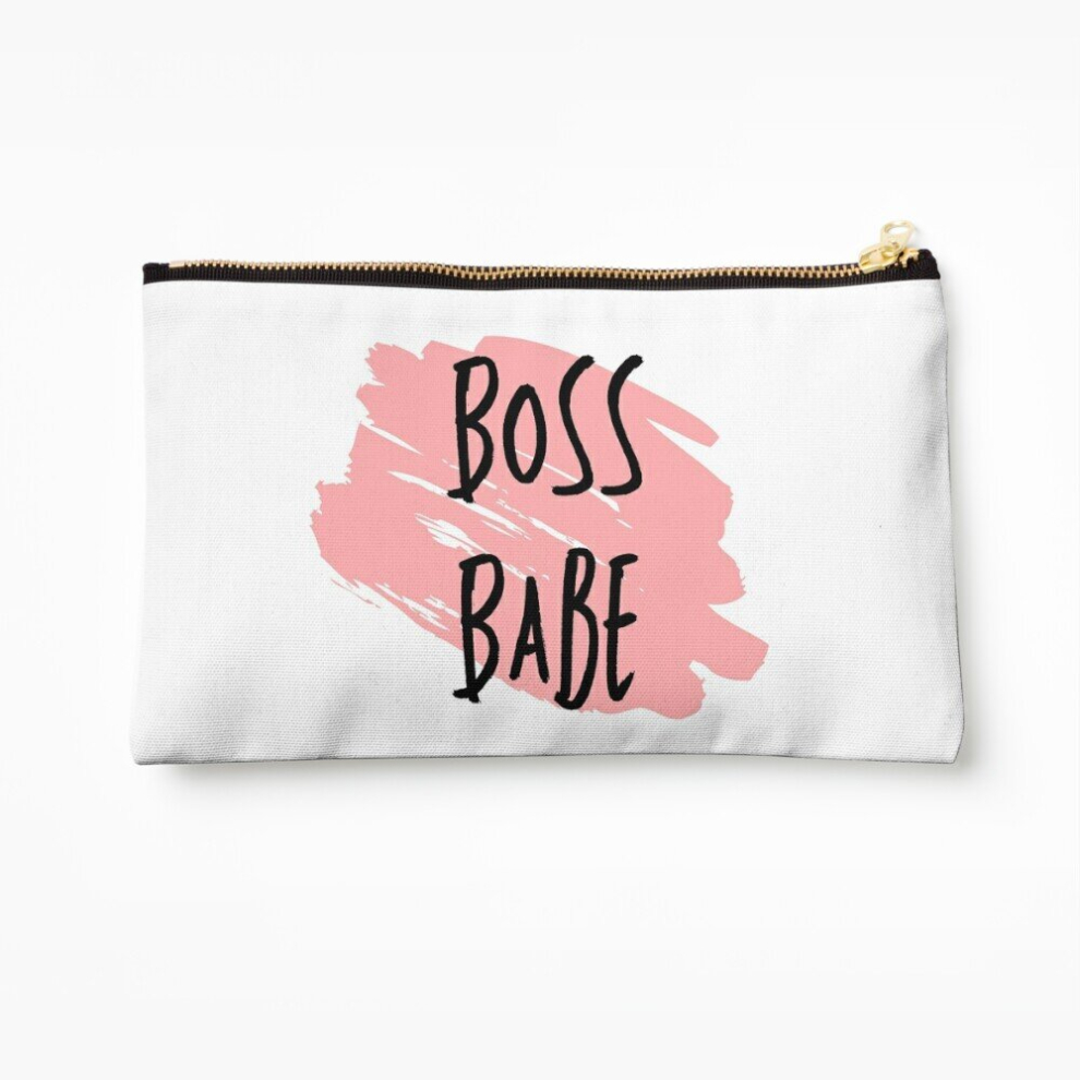 Whibos Makeup Bag Boss Babe Cosmetic Organizer Tyvek Paper Bags Zipper Pouch