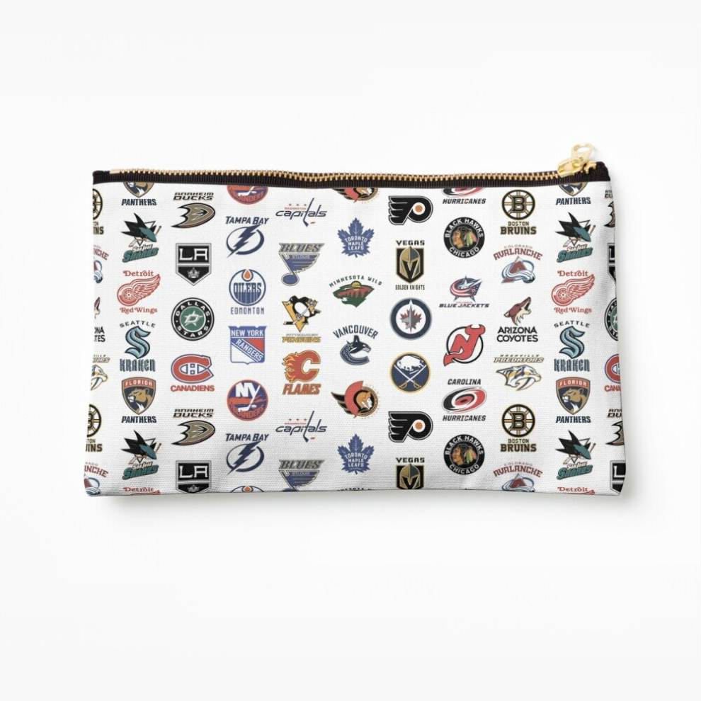 Whibos Makeup Bag Nhl Teams Cosmetic Organizer Tyvek Paper Bags Zipper Pouch