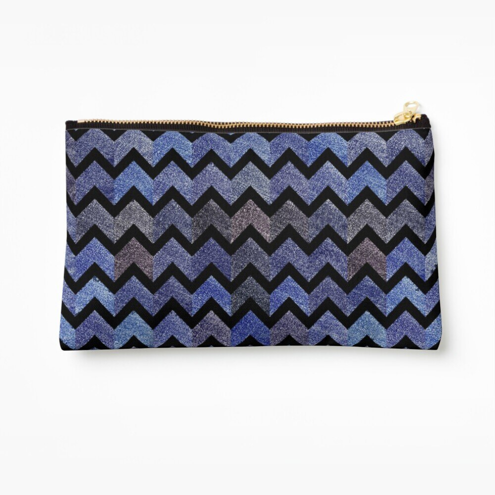 Whibos Makeup Bag Glitter Chevron Iv Cosmetic Organizer Tyvek Paper Bags Zipper Pouch