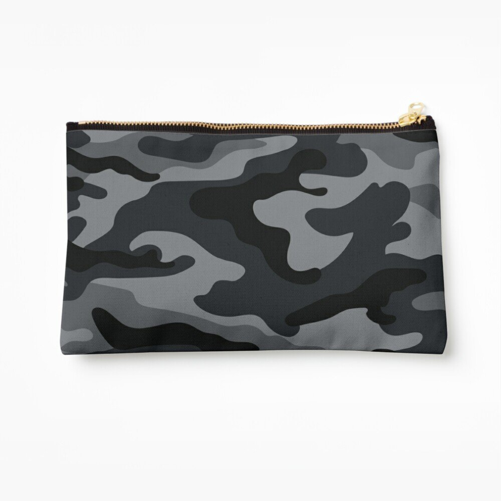 Whibos Black Makeup Bag Military Camouflage Cosmetic Organizer Tyvek Paper Bags Zipper Pouch