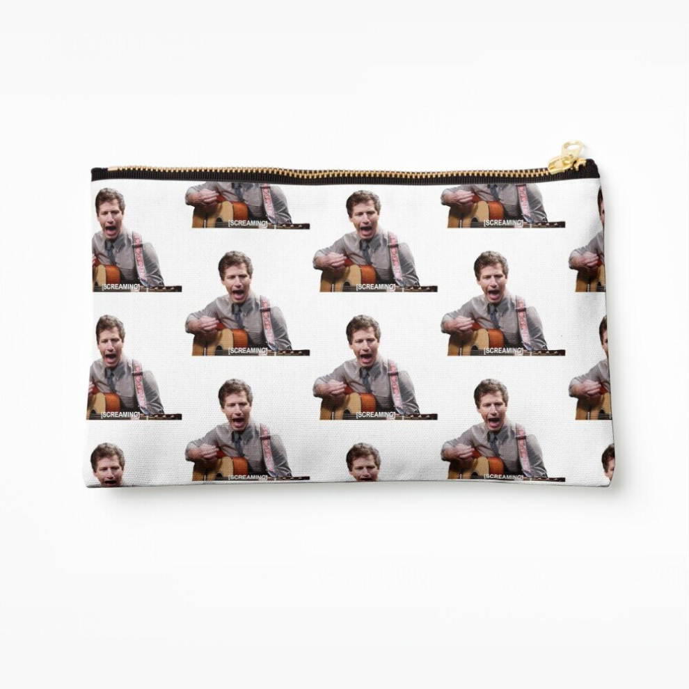 Whibos Makeup Bag Jake Peralta Screaming With Guitar Cosmetic Organizer Tyvek Paper Bags Zipper Pouch