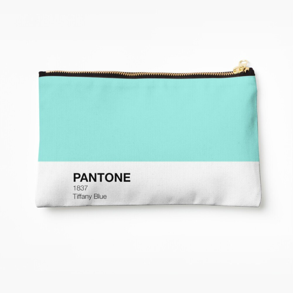 Whibos Makeup Bag [High Resolution 1000Ppi] Pantone - Tiffany Blue Cosmetic Organizer Tyvek Paper Bags Zipper Pouch