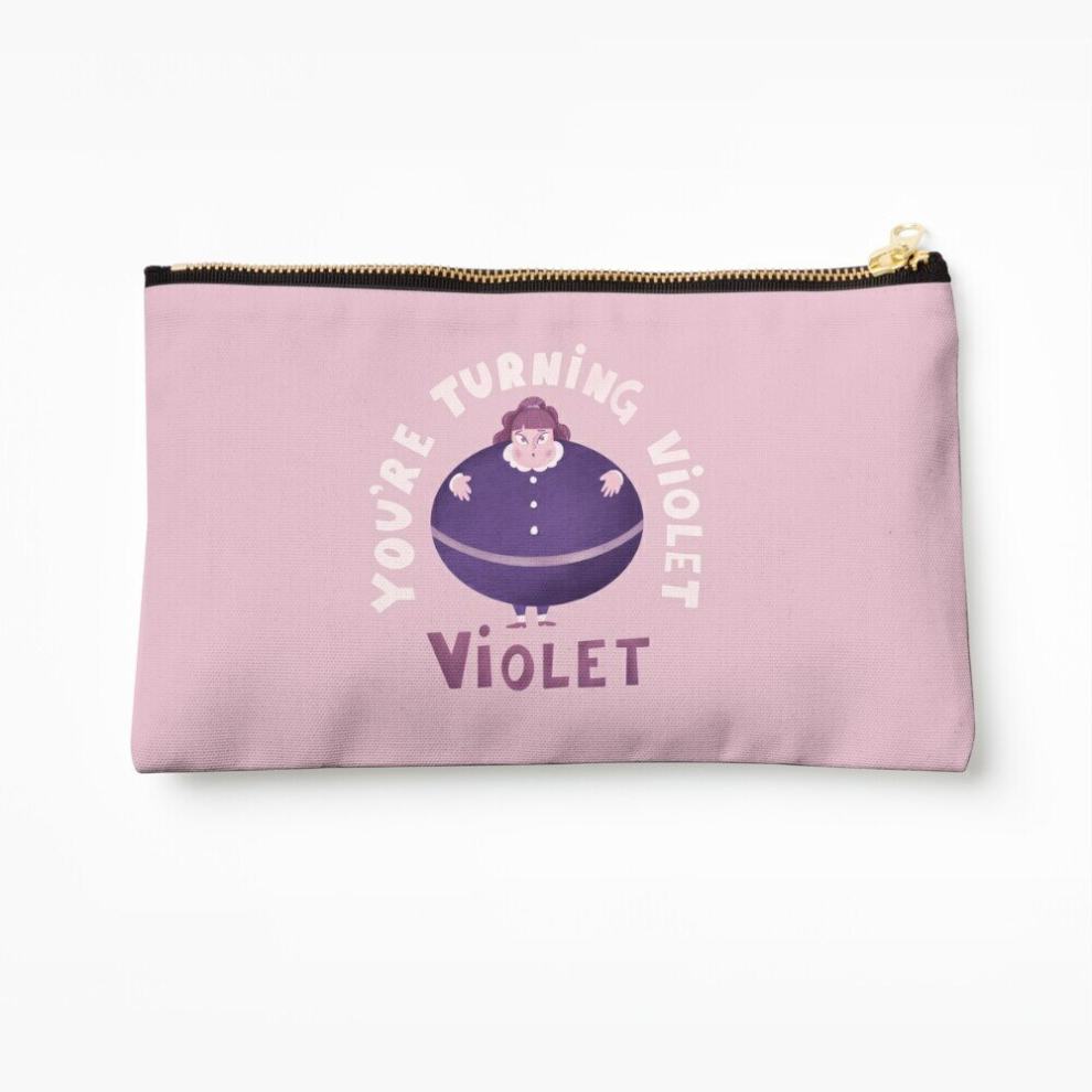 Whibos Makeup Bag Violet You're Turning Violet - Willy Wonky Cosmetic Organizer Tyvek Paper Bags Zipper Pouch