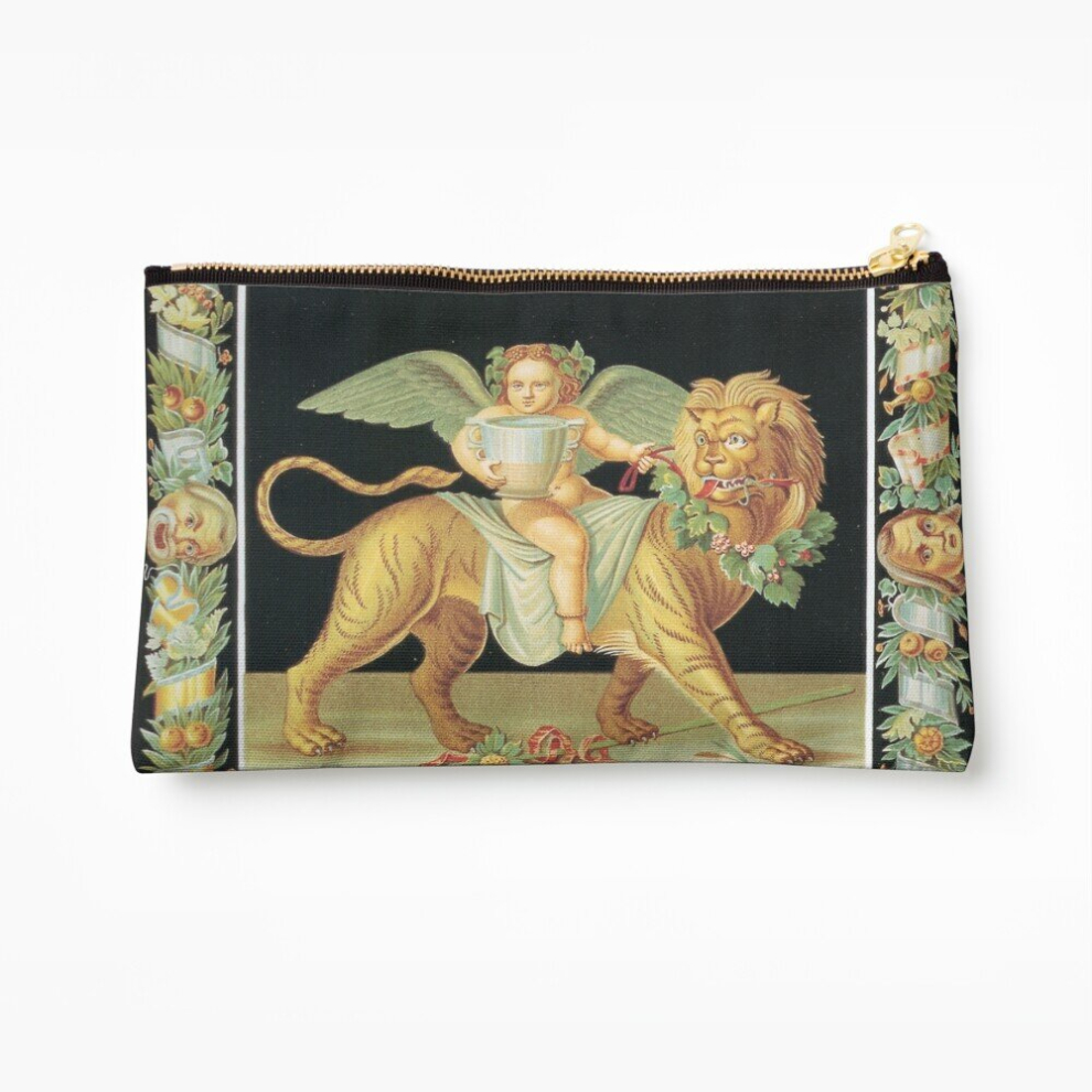 Whibos Makeup Bag Eros Riding A Tiger Cosmetic Organizer Tyvek Paper Bags Zipper Pouch