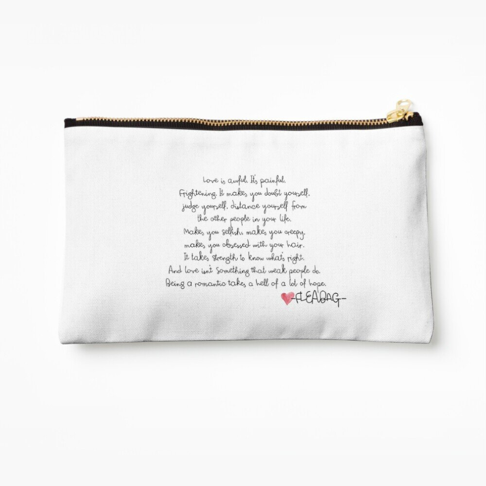 Whibos Makeup Bag Fleabag Quote 10 Cosmetic Organizer Tyvek Paper Bags Zipper Pouch