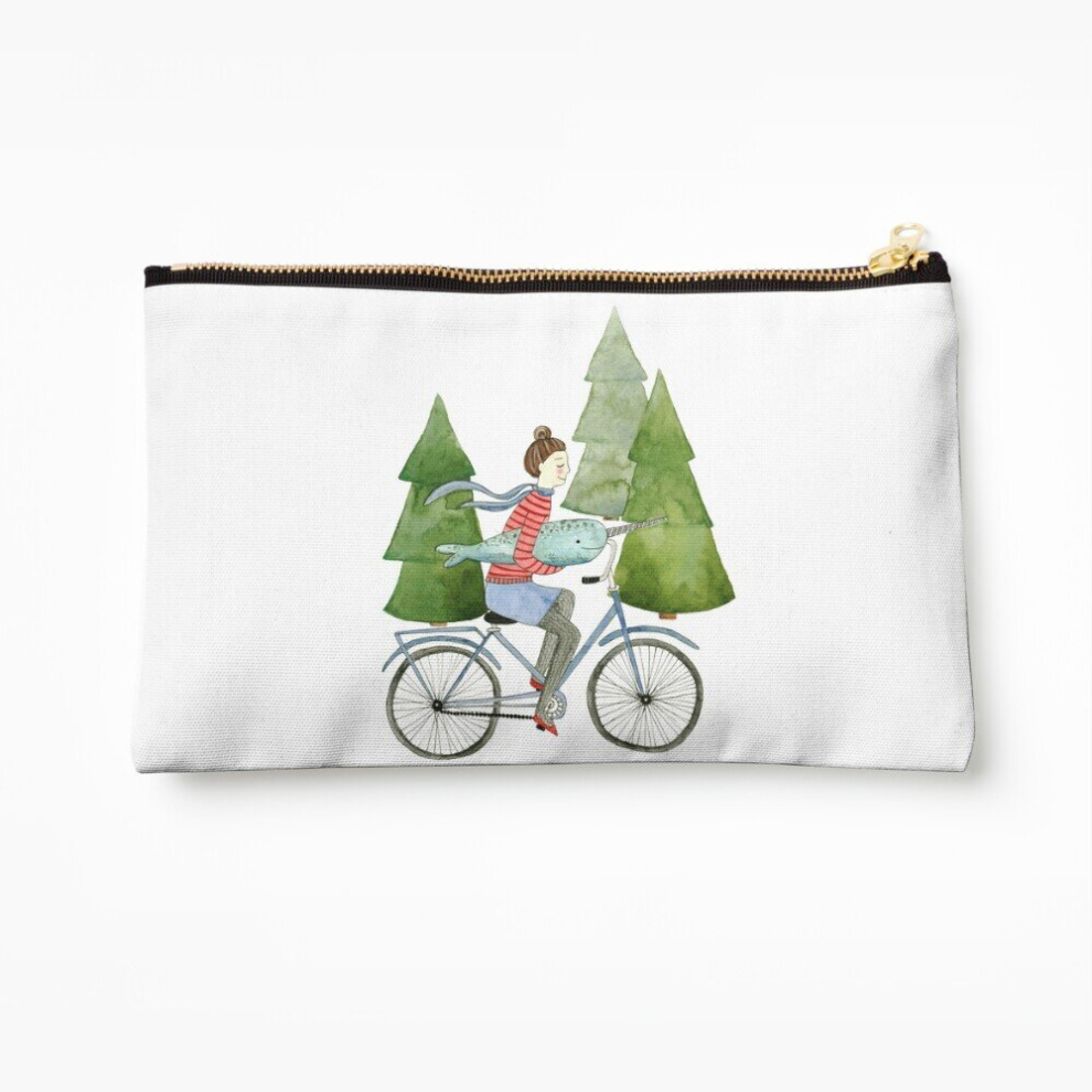 Whibos Makeup Bag Narwhals Are Cool Cosmetic Organizer Tyvek Paper Bags Zipper Pouch