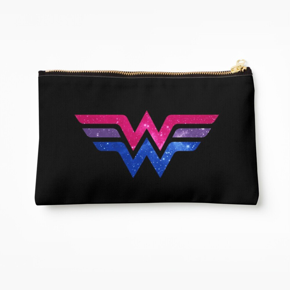 Whibos Makeup Bag Wonder Pride - Bisexual Cosmetic Organizer Tyvek Paper Bags Zipper Pouch